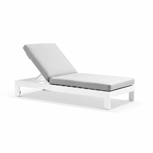 Monaco Sun Lounger with Sunbrella Cushion | White