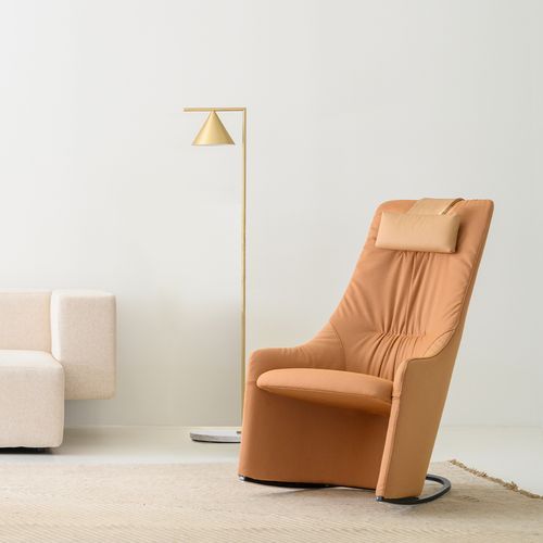 Nagi High Rocking Armchair - Soft Upholstery & Headrest