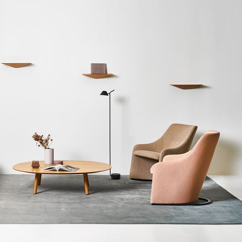 Nagi Low Fixed Armchair - Smooth Upholstery