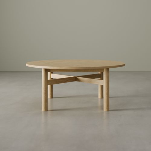 Nordica Coffee Table - Round Solid Oak 96 diam