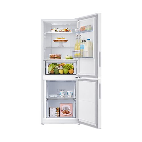 280L Bottom Mount Fridge All Around Cooling Snow White