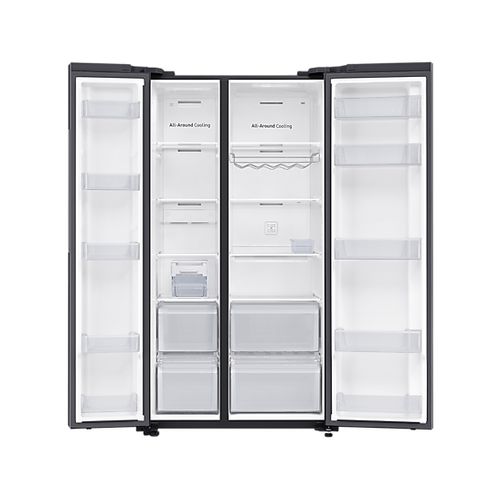 655L Side By Side Fridge All Around Cooling Matte Black