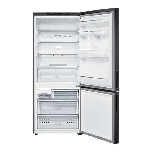 427L Bottom Mount Fridge All Around Cooling Matte Black