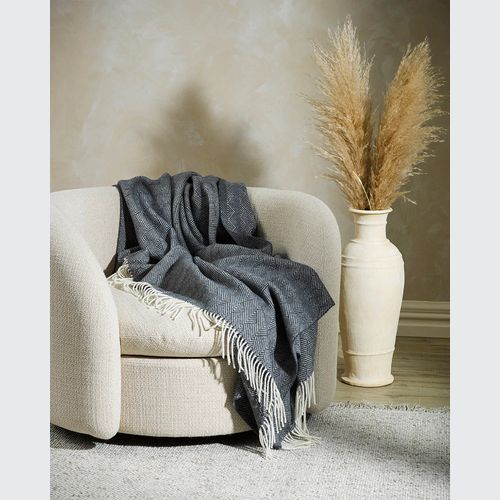 Baya Lana Throw Blanket - Navy | 100% NZ Wool