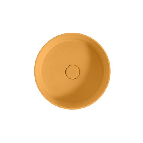 Sol' Round 390mm Concrete Basin Ochre