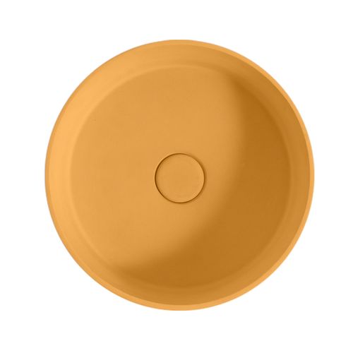 Sol' Round 390mm Concrete Basin Ochre