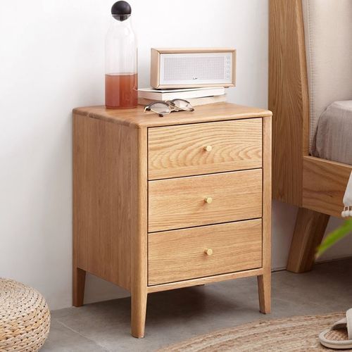 Oslo Natural Solid Oak Bedside Table Design 3