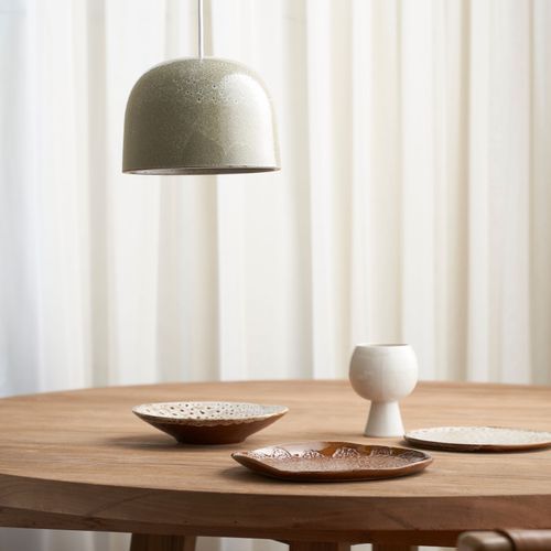Ceramic Pendant Bell Light Large