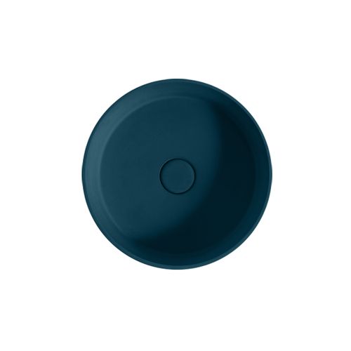 Sol' Round Concrete Basin Peacock Blue 390mm