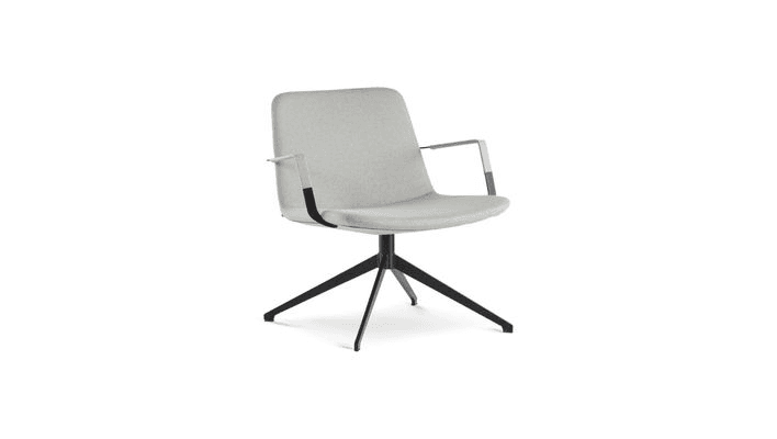 Pera lounge metal swivel chair