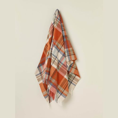 NZ Wool Throw - Portree Orange | 100% Merino Wool