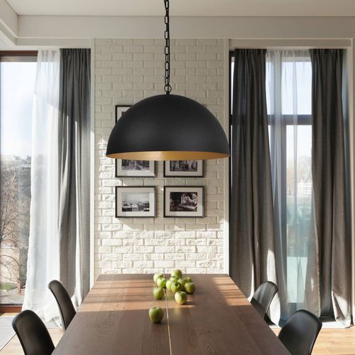 Presley | Dome Pendant Light - Black