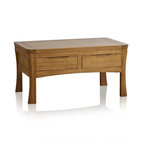 Renwick Rustic Solid Oak 4 Drawer Storage Coffee Table