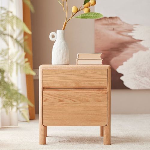 Riga Natural Solid Oak Bedside Table