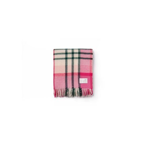 Ruanui Station Lambswool Throw - Pukehapua Pink Check