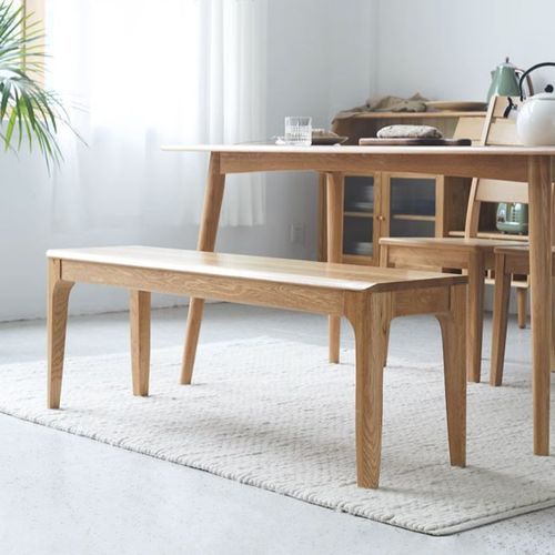 Seattle Natural Solid Oak Bench