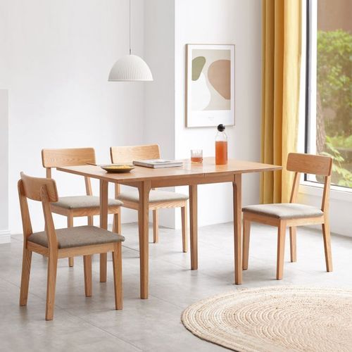 Seattle Natural Solid Oak Extending Dining Table