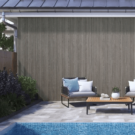 WPC Panelling forSlat Exterior  | Silver Oak