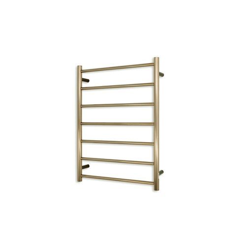 Radiant Heated Round Ladder 600 x 800mm - Brushed Nickel