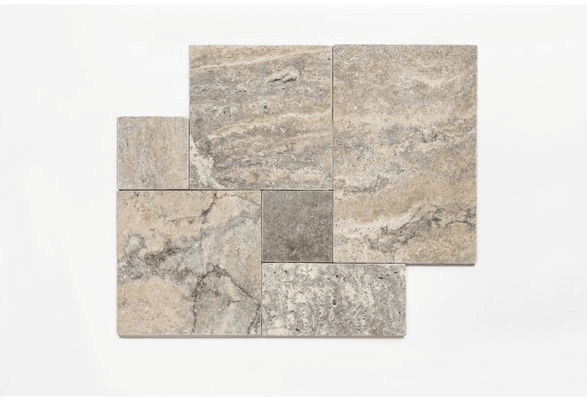 Travertine Silver Shadow | French Pattern