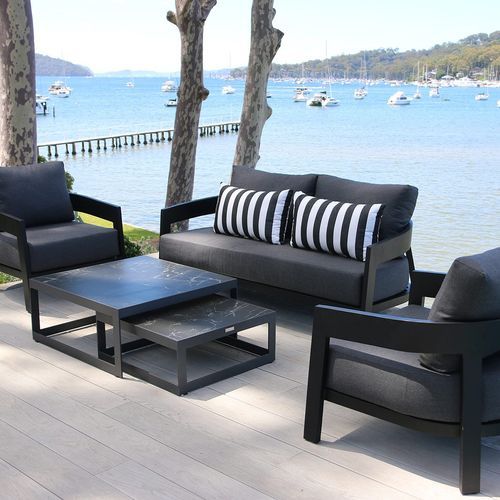 Ubud 4pc Aluminium Outdoor Lounge Setting