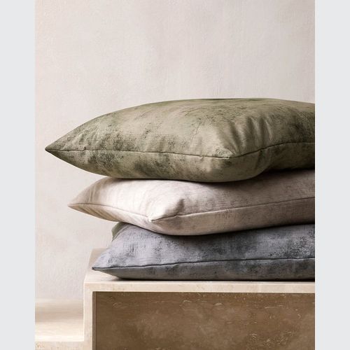 Baya Theo Velvet Cushion - Smoke | Large 60 x 60cm