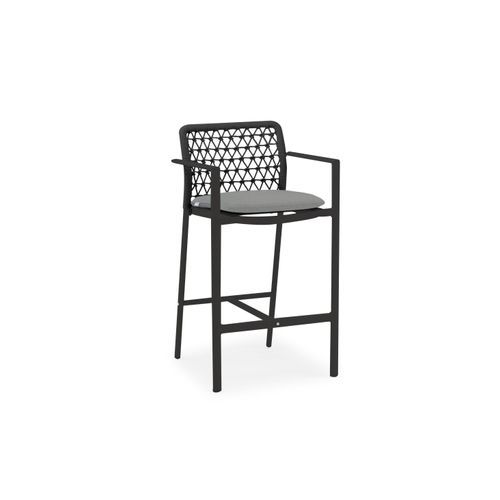 Set of 2 - Verona Outdoor Barstool - Charcoal