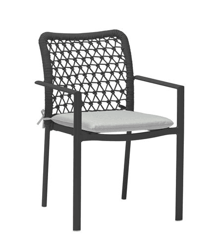 Verona Outdoor Dining Chair - Charcoal