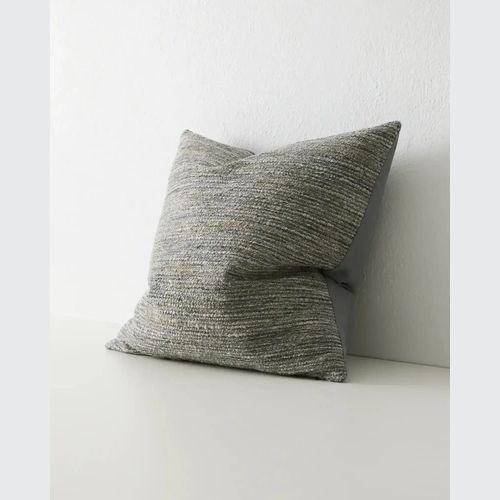 Weave Home Vista Cushion - Mineral | Chunky Linen/Wool Blend