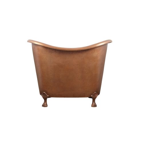 The Copper Bath Tub - Jaipur Hammered Double Slipper Clawfoot 1220mm -CB5025-D48
