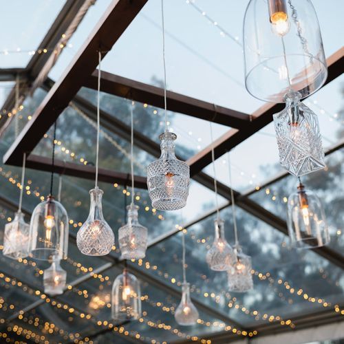 Wine Decanter Glass Pendant Light - Sherry