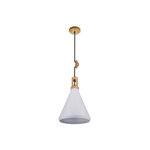 Wood Series Pendant - Large Tall (White)