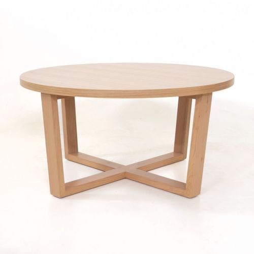 Viva Round Coffee Table, Veneer Top, Clear or Stained
