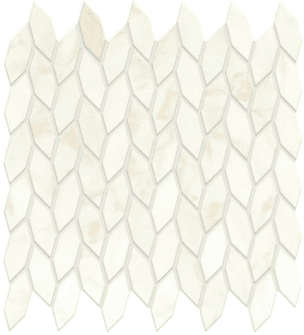 Calacatta Delicato Twist Satin Mosaic | Tile Space