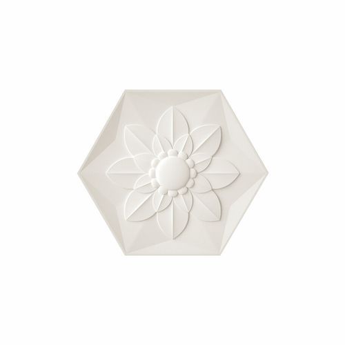 White Frozen Flower Ceramic Wall Tile