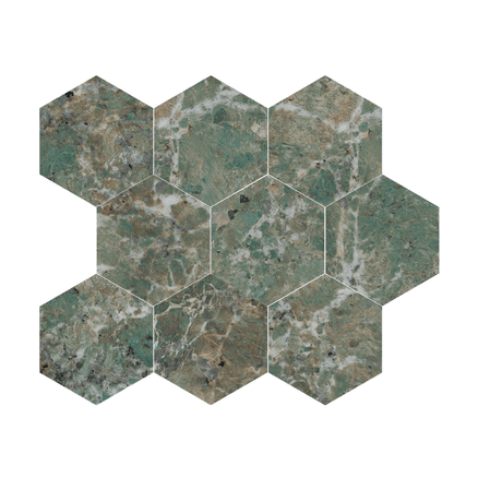 Amazzonite Hex Mosaic | Tile Space