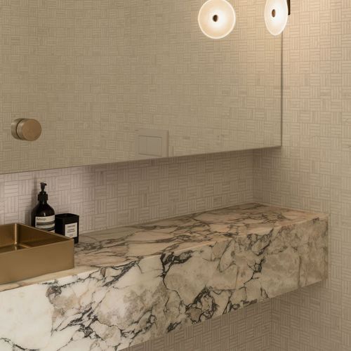 Superwhite Travertine Japanese Finger Mosaic