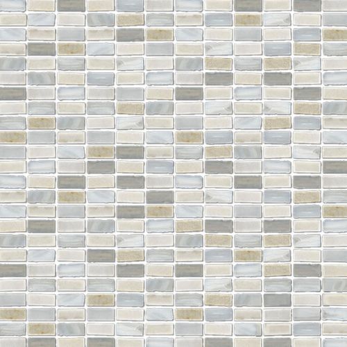 Boheme White Glass & Slate Mosaic