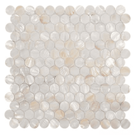 Mother Of Pearl Mosaic Blush Pennyround