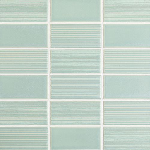 Maze Mint Green Mosaic Tile