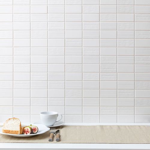 Maze White Mosaic Tile