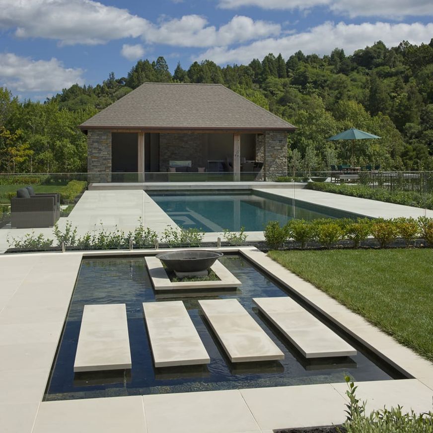 Peach White Sandstone Tile & Coping