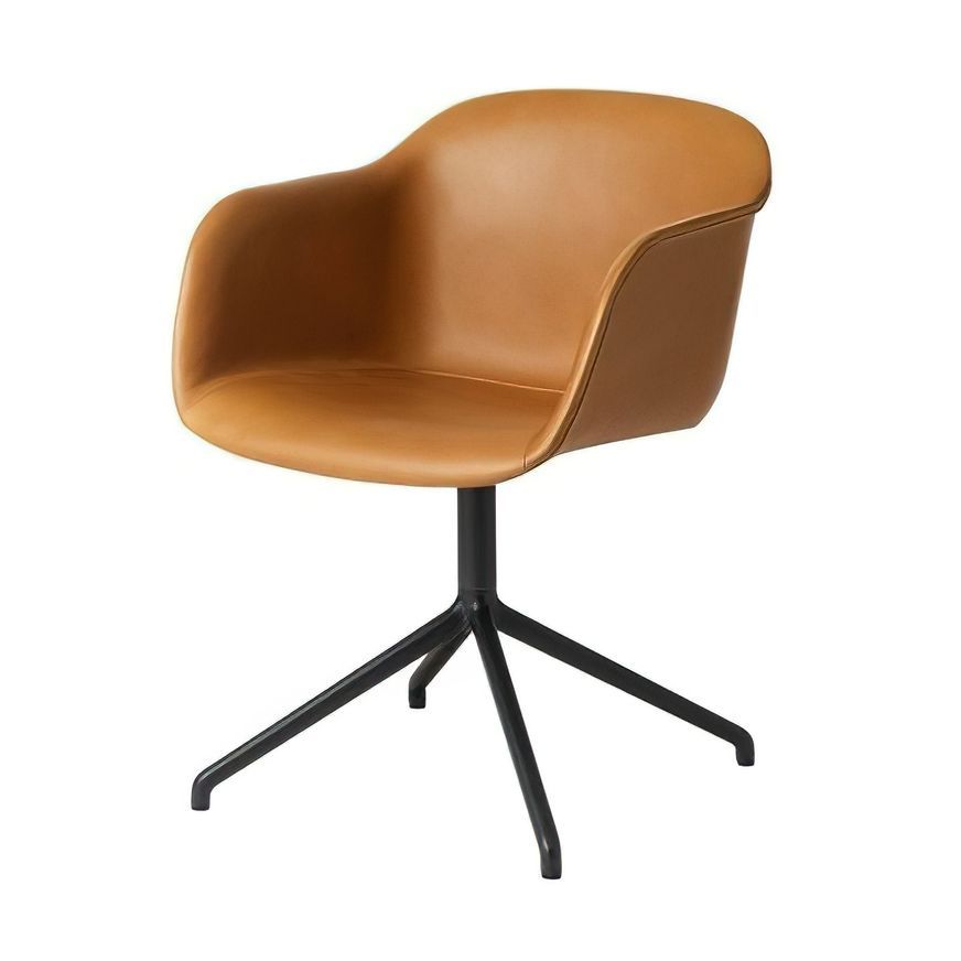 Fiber Swivel Base Upholstered Swivel Chair