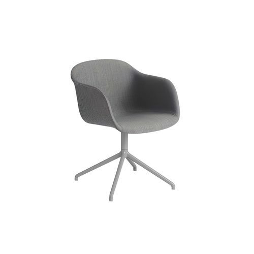 Fiber Swivel Base Upholstered Swivel Chair