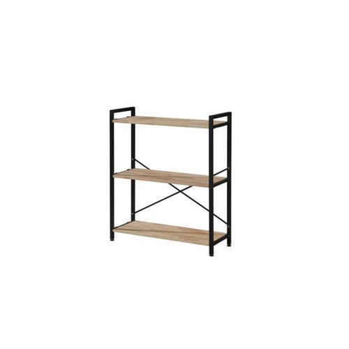 Axel Main Shelving Unit short | Black Steel & Natural