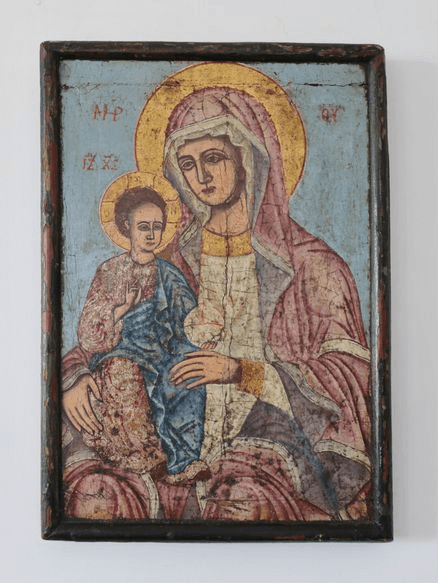 19th Century Icon Showing The Hodigitria Mother of God