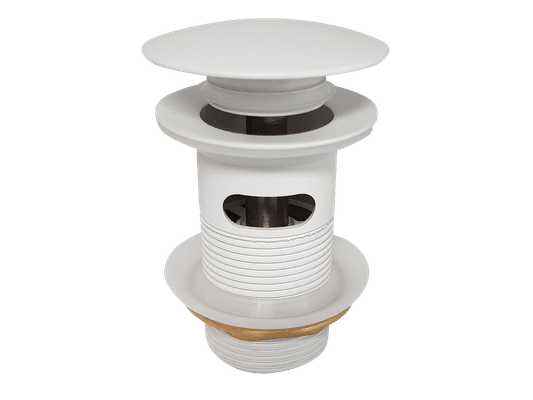 Clikclak Overflow Pop-Up Dome Waste Gloss White