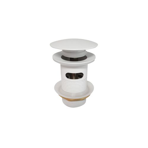 Clikclak Overflow Pop-Up Dome Waste Gloss White