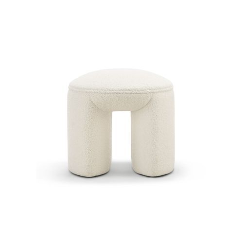 Remi Round Ottoman Stool | Teddy Cream