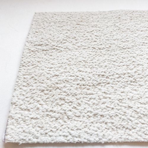 Round Boucle Ottoman/Coffee Table